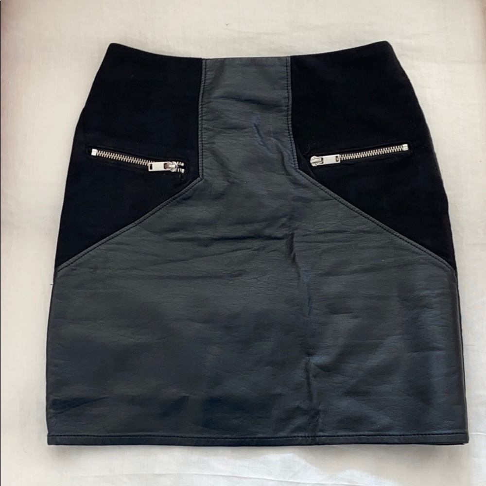 H&M Faux Leather Skirt